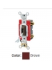 Leviton 1221-2L - 20 Amp - 120/277 Volt - Toggle Locking Single-Pole AC Quiet Switch - Brown